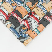 Katzen im Winter-Skarven & Hats-Muster Fleecedecke (Ecke)