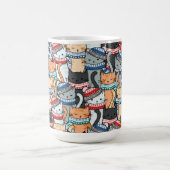 Katzen im Winter-Skarven & Hats-Muster Kaffeetasse (Mittel)