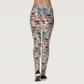 Katzen im Winter-Skarven & Hats-Muster Leggings (Rückseite)