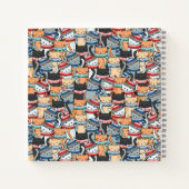 Katzen im Winter-Skarven & Hats-Muster Notizblock (Rückseite)