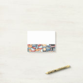 Katzen im Winter-Skarven & Hats-Muster Post-it Klebezettel (Auf Schreibtisch)