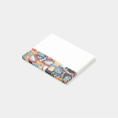 Katzen im Winter-Skarven & Hats-Muster Post-it Klebezettel (angewinkelt)