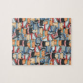 Katzen im Winter-Skarven & Hats-Muster Puzzle (Horizontal)