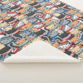 Katzen im Winter-Skarven & Hats-Muster Sherpadecke (3/4)