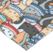 Katzen im Winter-Skarven & Hats-Muster Tischdecke (Schrägansicht)