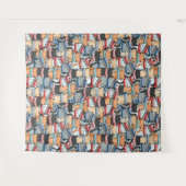 Katzen im Winter-Skarven & Hats-Muster Wandteppich (Vorderseite (Horizontal))