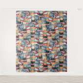 Katzen im Winter-Skarven & Hats-Muster Wandteppich (Vorderseite)