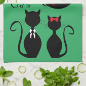 Katzen im Zuhause Geschirrtuch (Gefaltet)