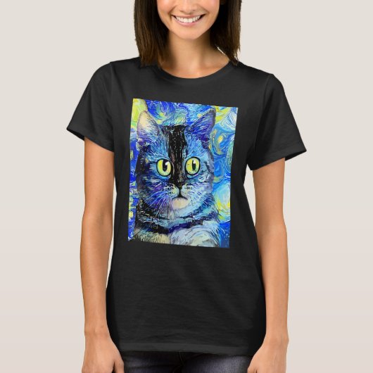 KATZEN IMPRESSIONIST Kitten Kitty Ich Bin Eine Kat T-Shirt (Vorderseite)