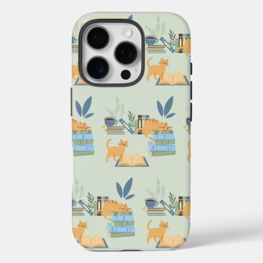 Katzen in Büchern Case-Mate iPhone Hülle (Rückseite)