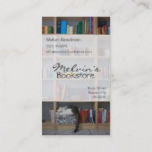 Katzen in Büchern der Bibliothek Visitenkarte (Rückseite)