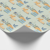 Katzen in Büchern Geschenkpapier (Ecke)