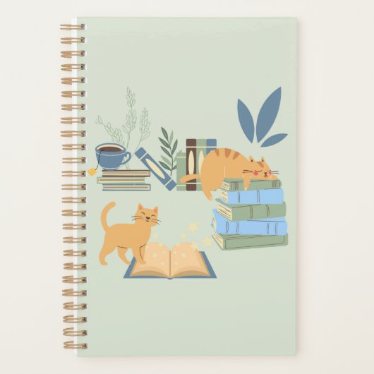 Katzen in Büchern Planer (Vorderseite)