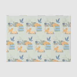 Katzen in Büchern Seidenpapier