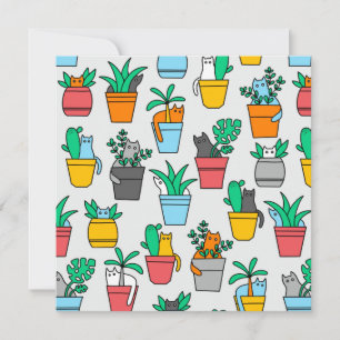 Katzen in den Blumenkübel Einladung