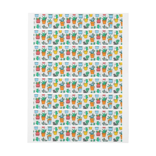 Katzen in den Blumentöpfen (Bogen)