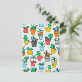 Katzen in den Blumentöpfen Begleitkarte (Stehend Vorderseite)