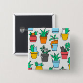 Katzen in den Blumentöpfen Button (Vorne & Hinten)