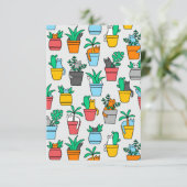 Katzen in den Blumentöpfen Dankeskarte (Stehend Vorderseite)