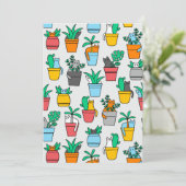 Katzen in den Blumentöpfen Dankeskarte (Stehend Vorderseite)