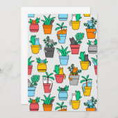 Katzen in den Blumentöpfen Dankeskarte (Vorne/Hinten)