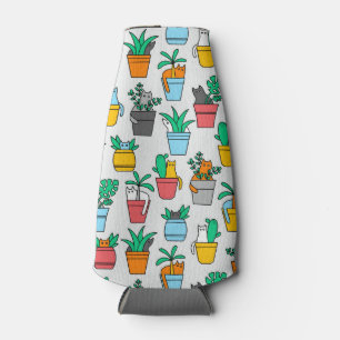 Katzen in den Blumentöpfen Flaschenkühler