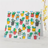 Katzen in den Blumentöpfen Karte (Gelbe Blume)