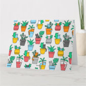 Katzen in den Blumentöpfen Karte (Rückseite)