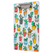 Katzen in den Blumentöpfen Klemmbrett (Links)