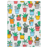 Katzen in den Blumentöpfen Klemmbrett (Rückseite)