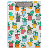 Katzen in den Blumentöpfen Klemmbrett (Vorderseite)