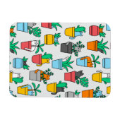 Katzen in den Blumentöpfen Magnet (Horizontal)