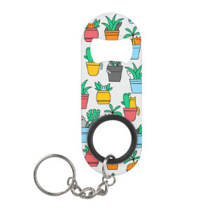 Katzen in den Blumentöpfen Mini Flaschenöffner