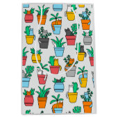 Katzen in den Blumentöpfen Mittlere Geschenktüte (Vorderseite)