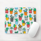 Katzen in den Blumentöpfen Mousepad (Mit Mouse)