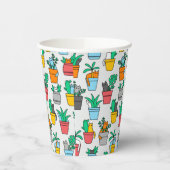 Katzen in den Blumentöpfen Pappbecher (Links)