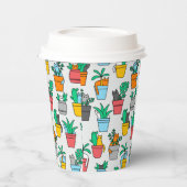 Katzen in den Blumentöpfen Pappbecher (Links)