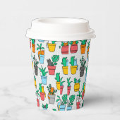 Katzen in den Blumentöpfen Pappbecher (Rechts)