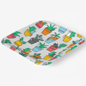 Katzen in den Blumentöpfen Pappteller (Gewinkelt)