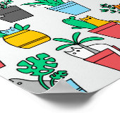 Katzen in den Blumentöpfen Poster (Ecke)