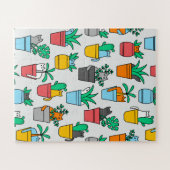 Katzen in den Blumentöpfen Puzzle (Horizontal)