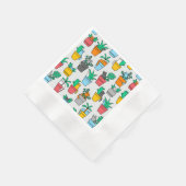 Katzen in den Blumentöpfen Serviette (Ecke)