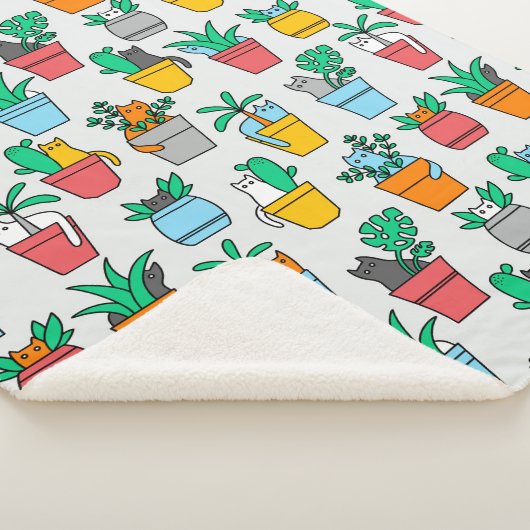 Katzen in den Blumentöpfen Sherpadecke (3/4)