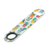 Katzen in den Blumentöpfen Speed Flaschenöffner (Rückseite Schrägansicht)