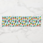 Katzen in den Blumentöpfen Wasserflaschenetikett (Einzelnes Label)