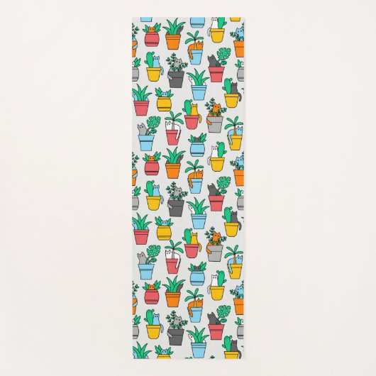 Katzen in den Blumentöpfen Yogamatte (Vorderseite)