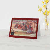 Katzen in den Kimonos Vintager Louis Wain Karte (Gelbe Blume)