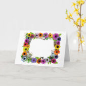 Katzen in der Blumen-Grenze Karte (Gelbe Blume)