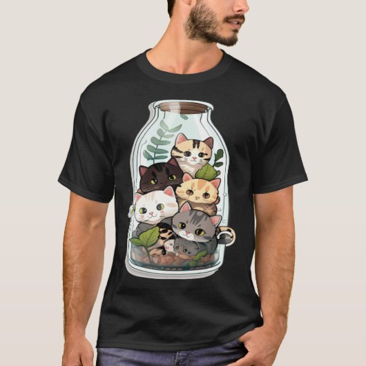 Katzen in der Flasche T-Shirt (Vorderseite)