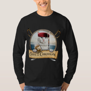 Katzen in der Karibik - Niedliche weiße Katze für T-Shirt